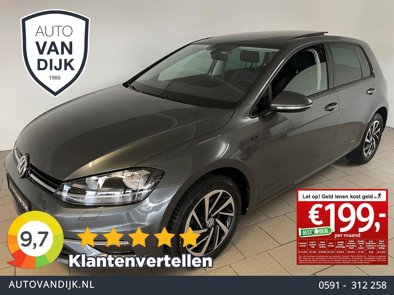 Volkswagen Golf - 1.0 TSI 116PK Join DSG AUTOMAAT AIRCO CLIMA NAVI CRUISE PANO APPLE CARPLAY STOELVERW LED V - AutoWereld.nl