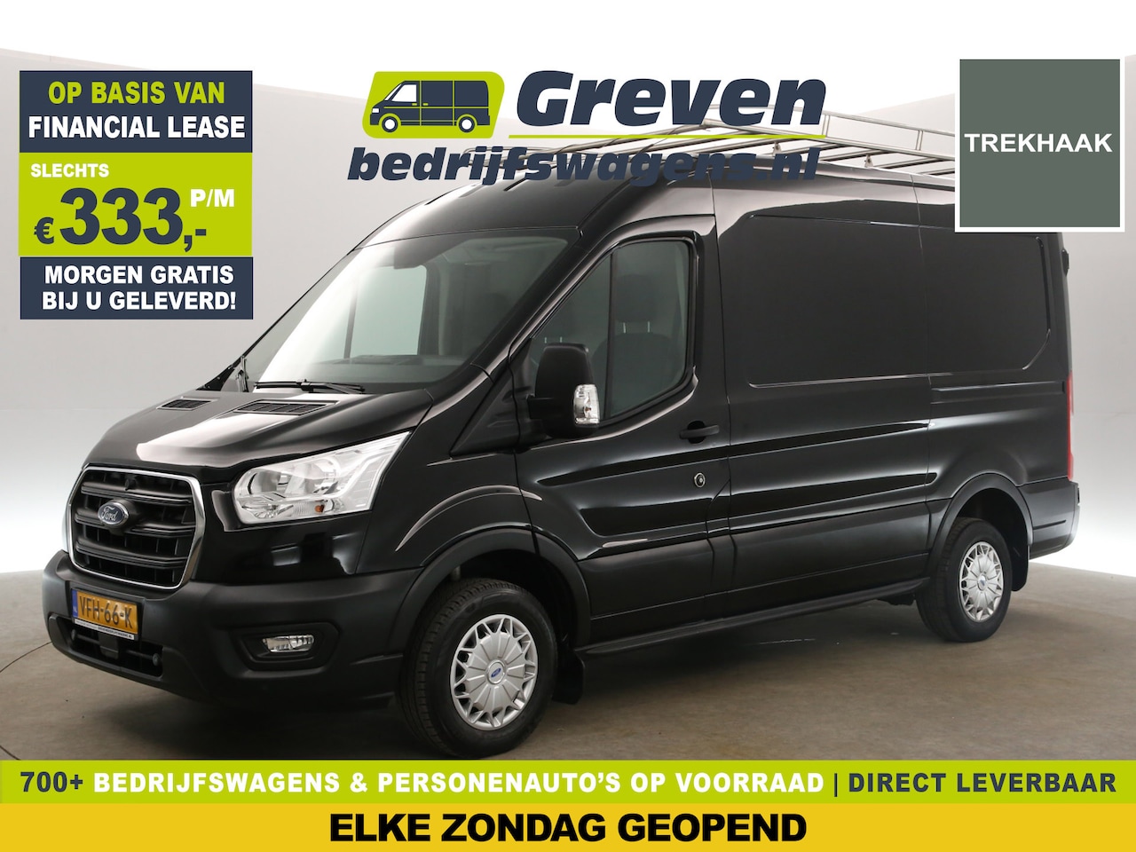 Ford Transit - 290 2.0 TDCI L2H2 Airco Cruise 3 Persoons Trekhaak LED Imperiaal Ladder PDC - AutoWereld.nl