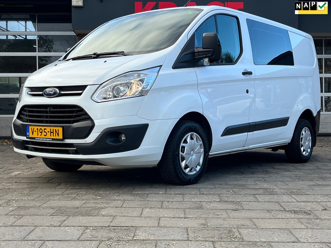 Ford Transit Custom - 270 2.0 TDCI L1H1 EURO6 Dubbelcabine, Airco, Cruise,2250 Trekgew, Trekhaak - AutoWereld.nl