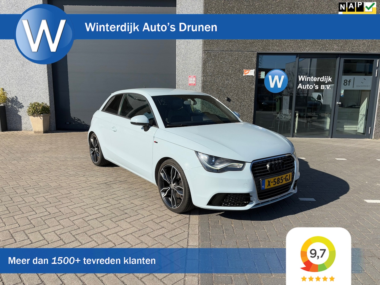 Audi A1 - 1.4 TFSI Ambition Pro Line Business Airco Baby Blauw - AutoWereld.nl