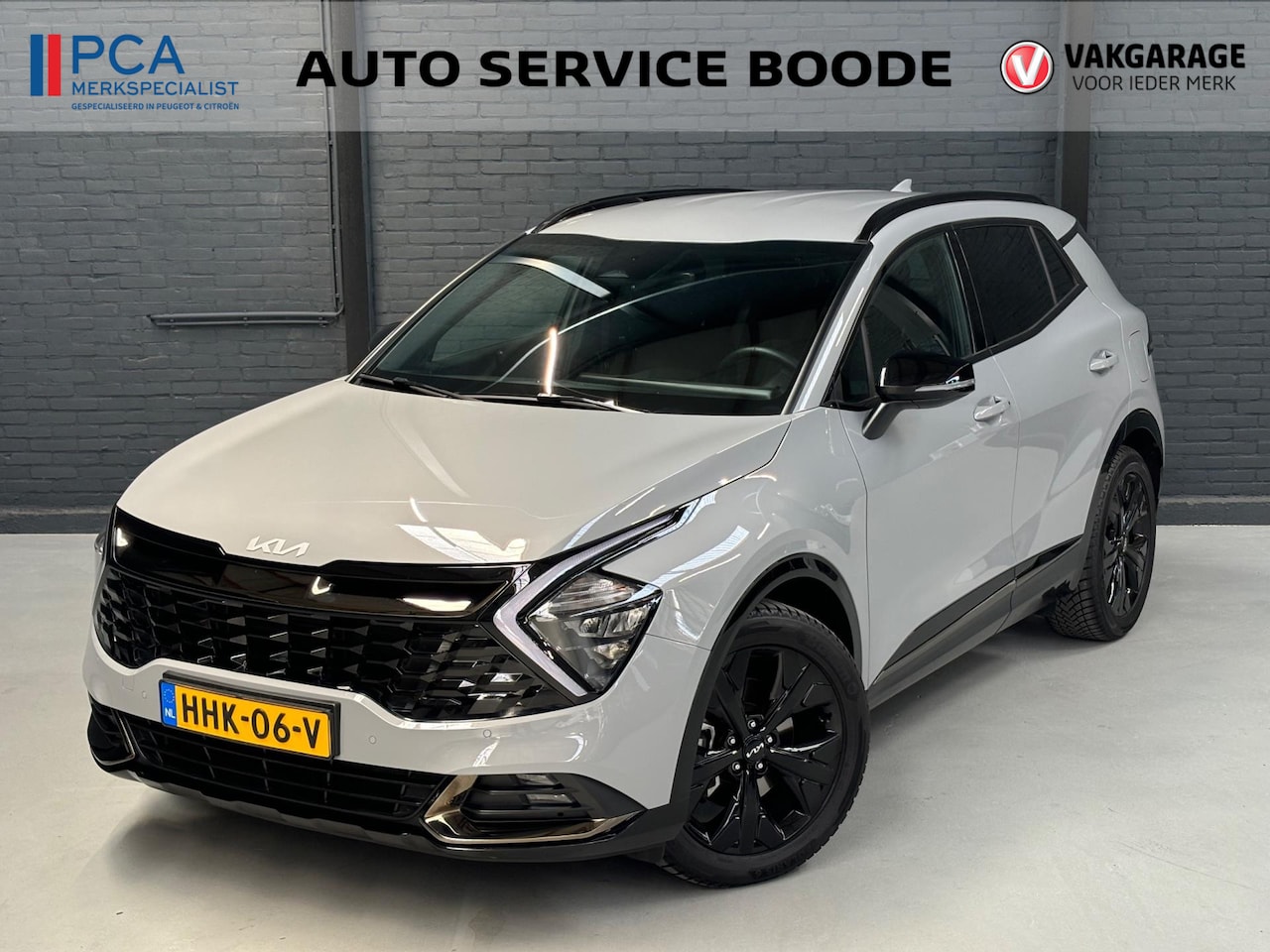 Kia Sportage - 1.6 T-GDi (150 pk) Dark Edition - Wolf Grey - leder/alcantara - stoelverwarming - AutoWereld.nl