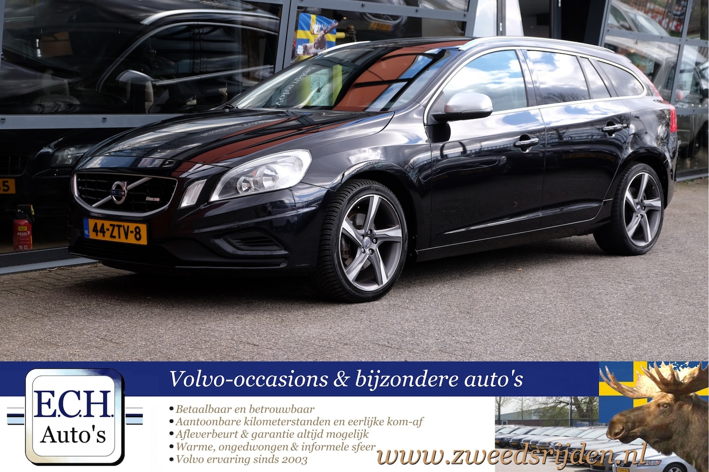 Volvo V60 - 1.6 T3 R-Design 1.6 150 pk T3 R-Design, Navi, 18 inch, Trekhaak - AutoWereld.nl