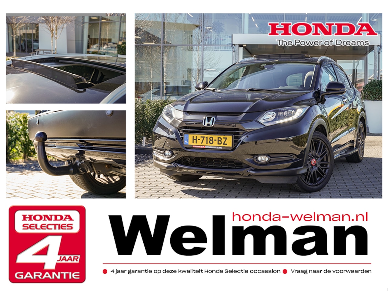 Honda HR-V - 1.5 i-VTEC EXECUTIVE - BLACK EDITION - TREKHAAK - LEDER - ALL WEATHERS - AutoWereld.nl