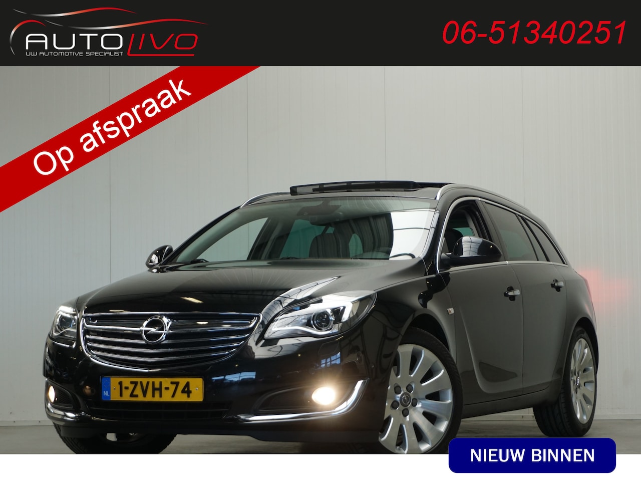 Opel Insignia Sports Tourer - 1.6 T Cosmo 170 PK! LEER PANO BOSE XENON CLIMA STOEL VERW. TREKHAAK etc. - AutoWereld.nl