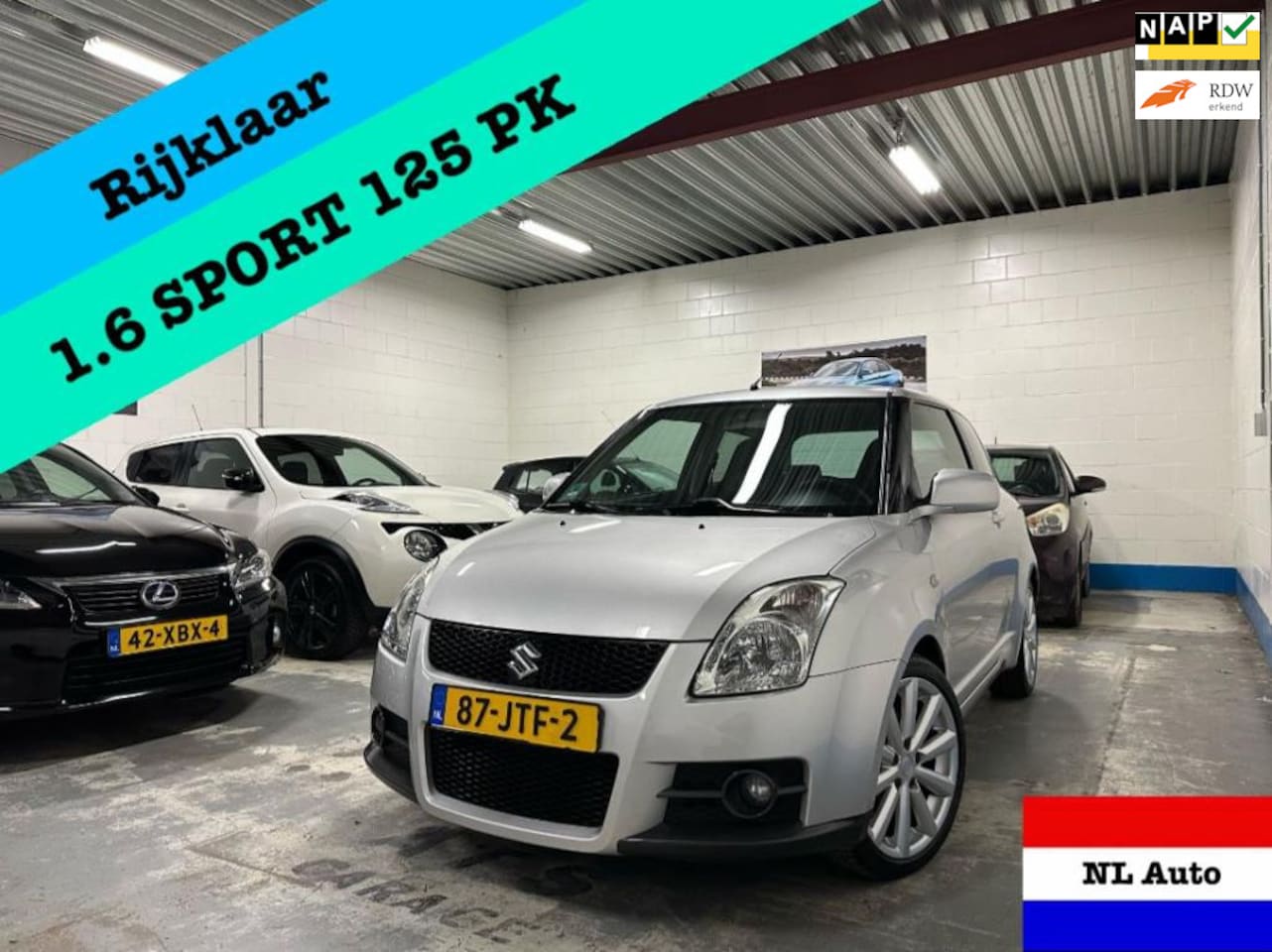 Suzuki Swift - 1.6 Sport 125 PK Clima/Lmv 17"inch/Keyless/NL Auto! - AutoWereld.nl