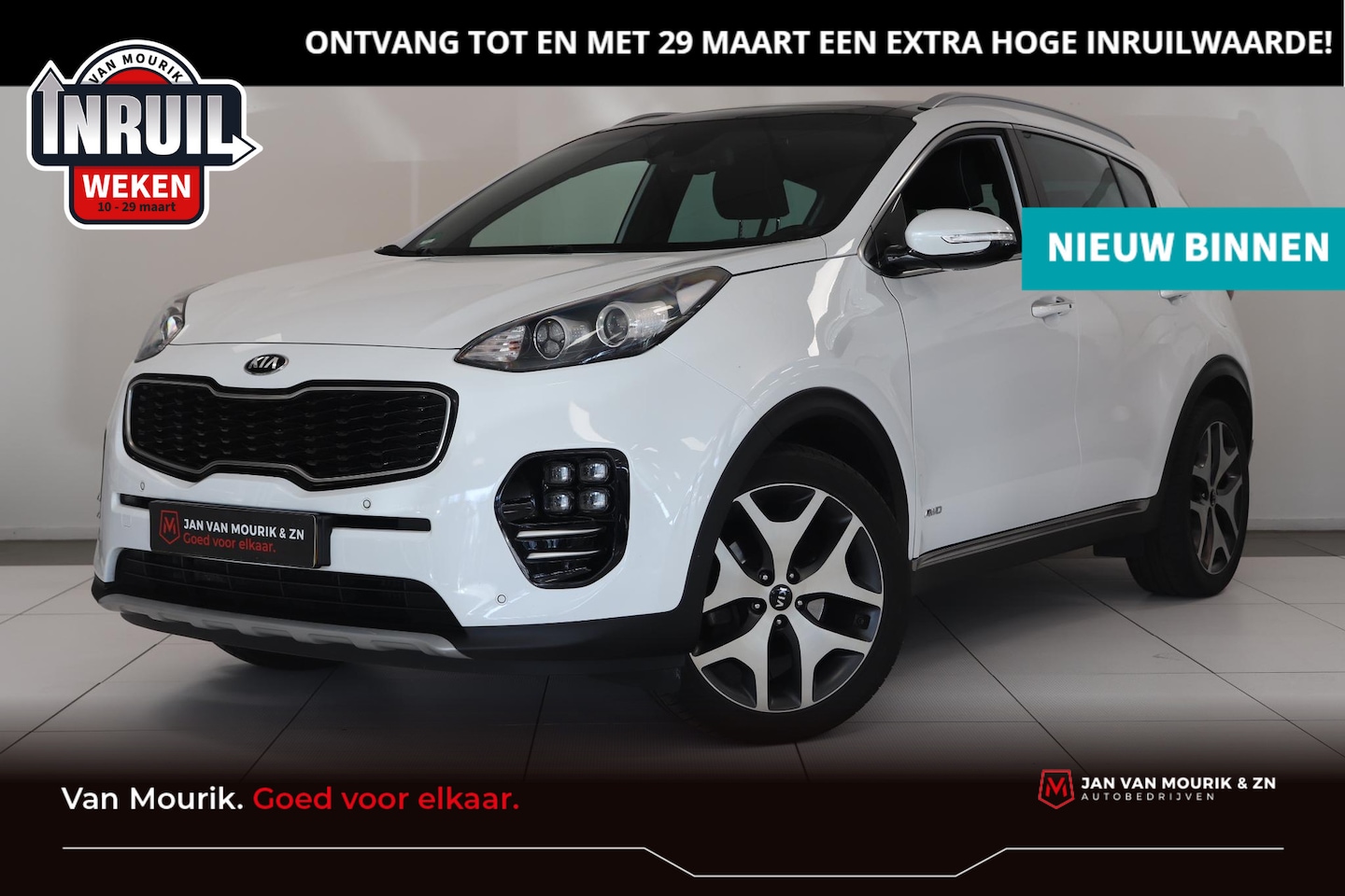 Kia Sportage - 1.6 T-GDI 4WD GT-Line Automaat | Camera | Leer | Navigatie | Schuif kanteldak | - AutoWereld.nl