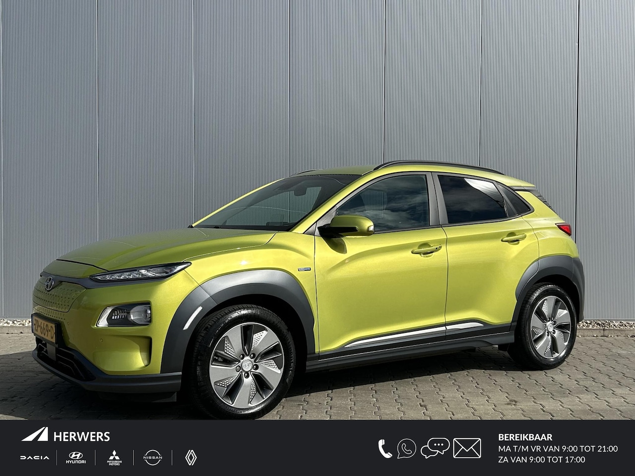 Hyundai Kona Electric - EV Premium 64 kWh / Airco Automatisch / Navigatie / Cruise Control Adaptief / Head Up Disp - AutoWereld.nl