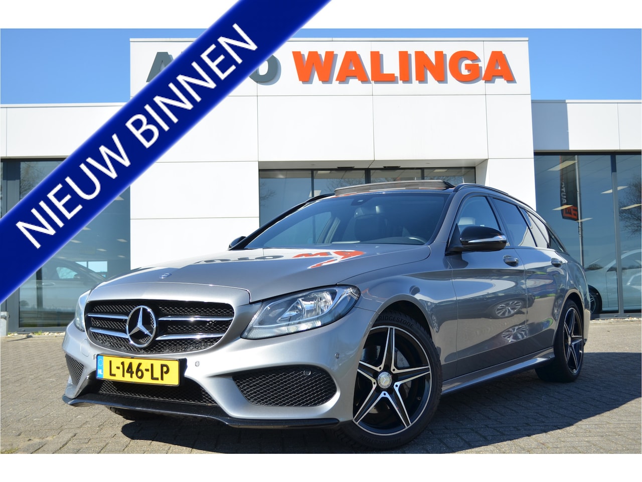 Mercedes-Benz C-klasse Estate - 180 AMG Pano | Leer | Stoelverwarming | Night pakket | 18'' LMV | Navi | Climate - AutoWereld.nl