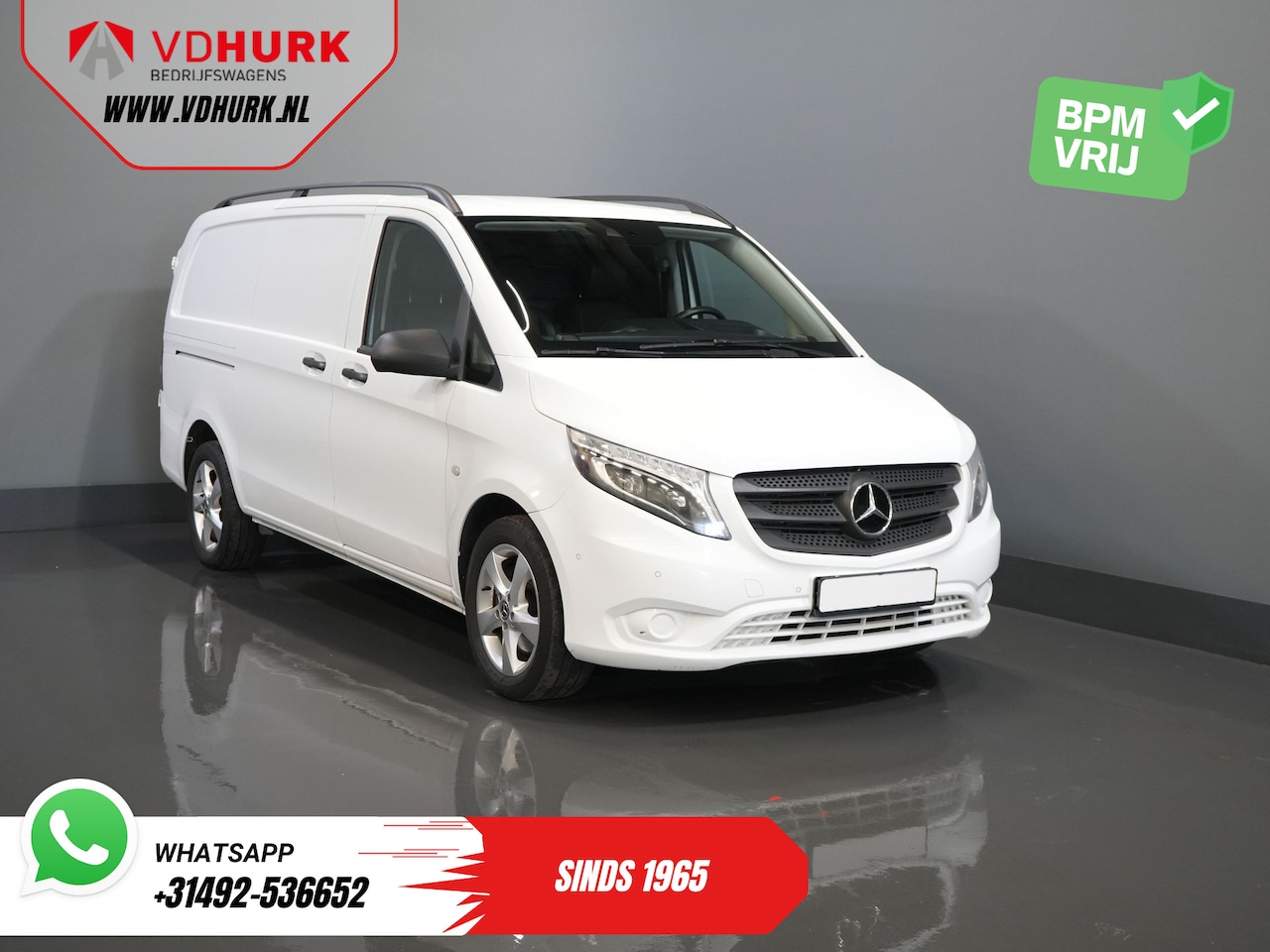 Mercedes-Benz Vito - 119 CDI Aut. L3 BPM VRIJ! LED/ Standkachel/ Stoelverw./ Navi/ PDC/ Camera/ Trekhaak - AutoWereld.nl