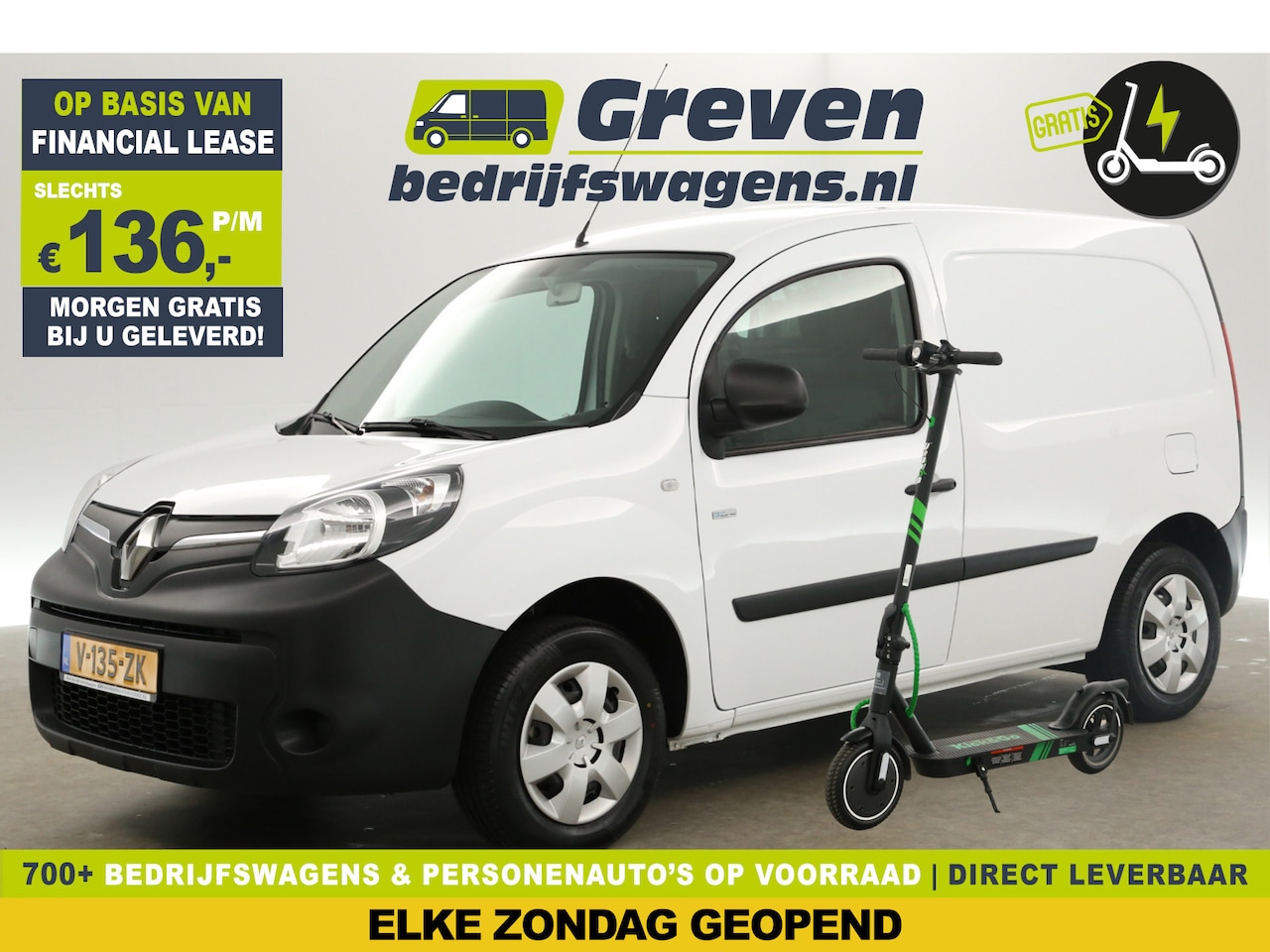 Renault Kangoo - Z.E. L1H1 Huur-Accu | GRATIS E-Step! | Elektrisch Automaat  | EMISSIEVRIJE ZONE | Airco Cr - AutoWereld.nl