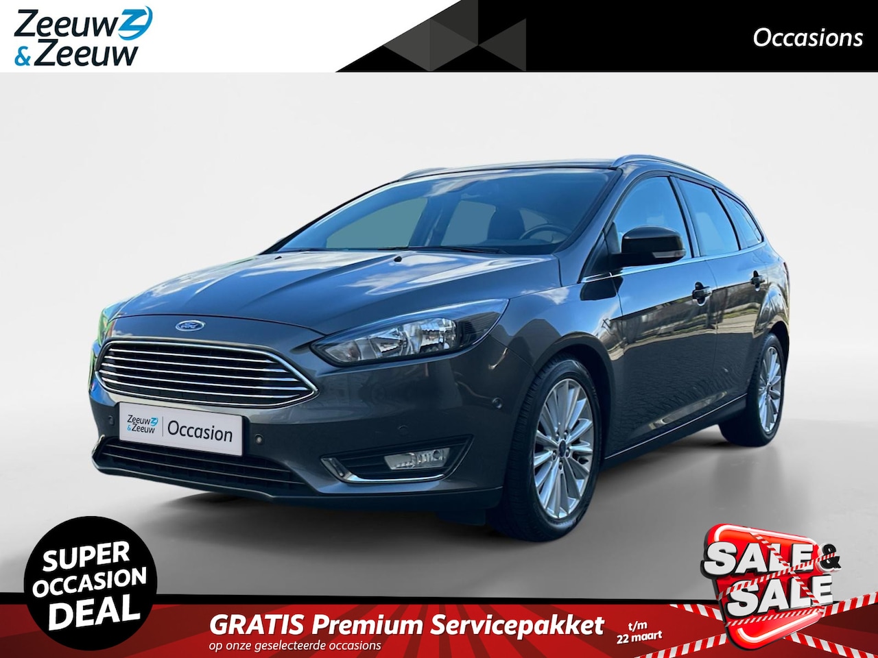 Ford Focus Wagon - 1.0 Titanium | Dealer onderhouden | Navigatie | Cruise control | Parkeersensoren V+A | 17" - AutoWereld.nl