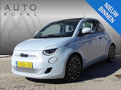 Fiat 500 - La Prima 42 kWh 500E, Parelmoer baby blauw, Navigatie, Panoramadak, Navigatie, Mulimedia,