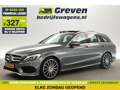 Mercedes-Benz C-klasse - 180 AMG 157PK Pano LED Camera Trekhaak Clima Cruise Leder Stoelverwarming Navi PDC 19''LMV