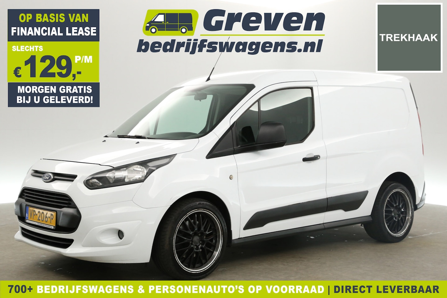 Ford Transit Connect - 1.6 TDCI L1H1 Airco Trekhaak 18"LMV Bluetooth 3 Persoons Elektrpakket Schuifdeur - AutoWereld.nl