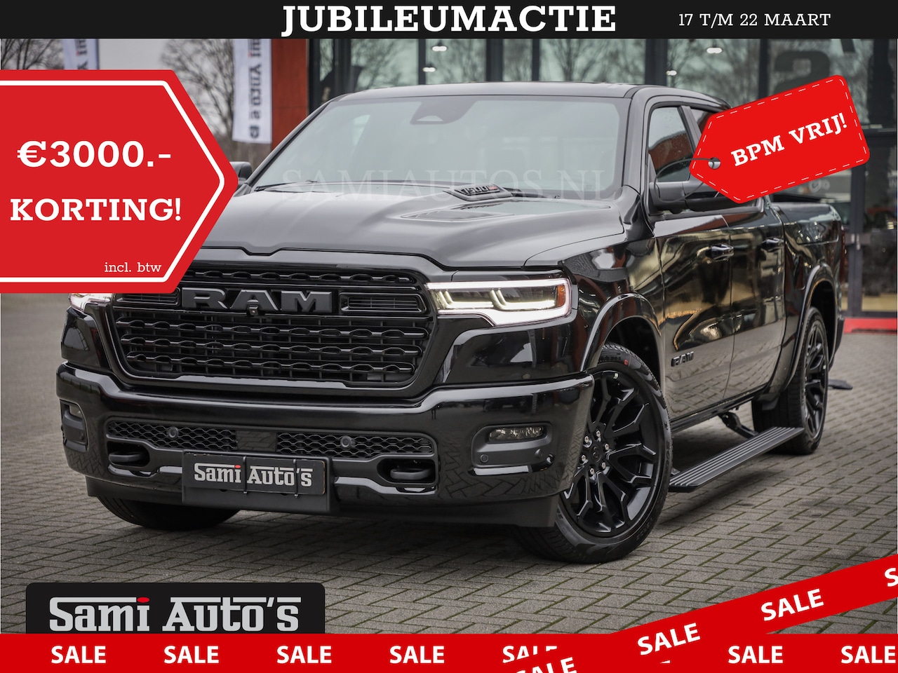 Dodge Ram 1500 - LIMITED SPORT DE MEEST LUXUEUZE PICK UP HIGH OUTPUT H.O 540PK 706 Nm 2025 | XB9 | MASSAGE - AutoWereld.nl