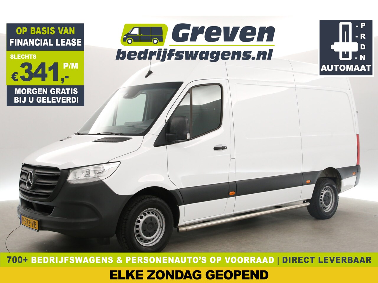 Mercedes-Benz Sprinter - 2.2 CDI L2H2 Automaat Airco Camera Carplay Oprijplaat Elektrpakket Sidebars - AutoWereld.nl