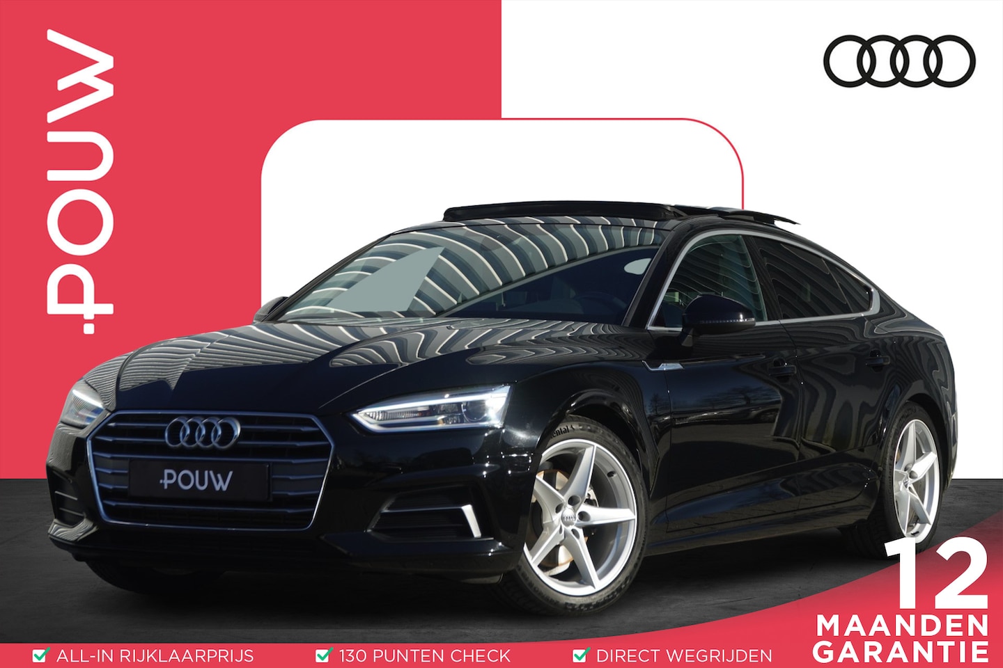 Audi A5 Sportback - 2.0 TFSI 190pk S-tronic MHEV Sport | Trekhaak | Panoramadak - AutoWereld.nl