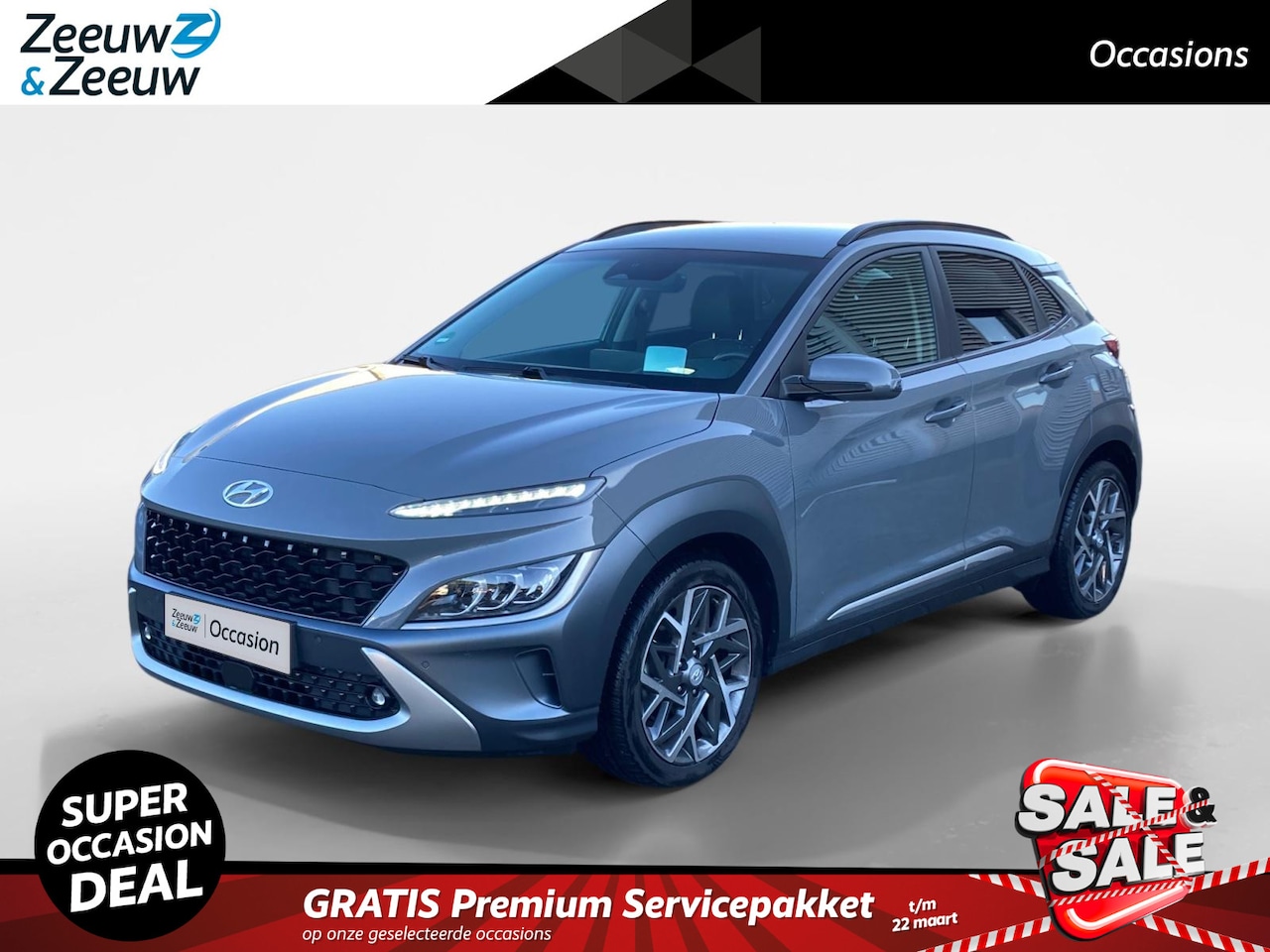 Hyundai Kona - 1.6 GDI HEV Premium | NIEUW BINNEN! | 1ste eigenaar! | Leder | Navi | Stoelverwarming - AutoWereld.nl