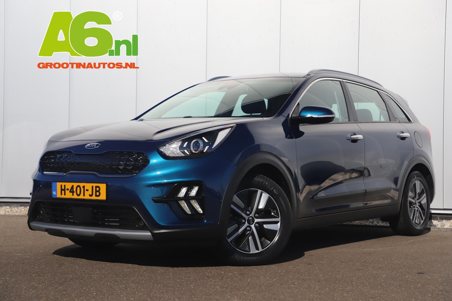 Kia Niro - 1.6 GDi Hybrid DynamicLine 140PK Trekhaak Automaat Half Leder Navigatie Camera Adaptive Cr - AutoWereld.nl