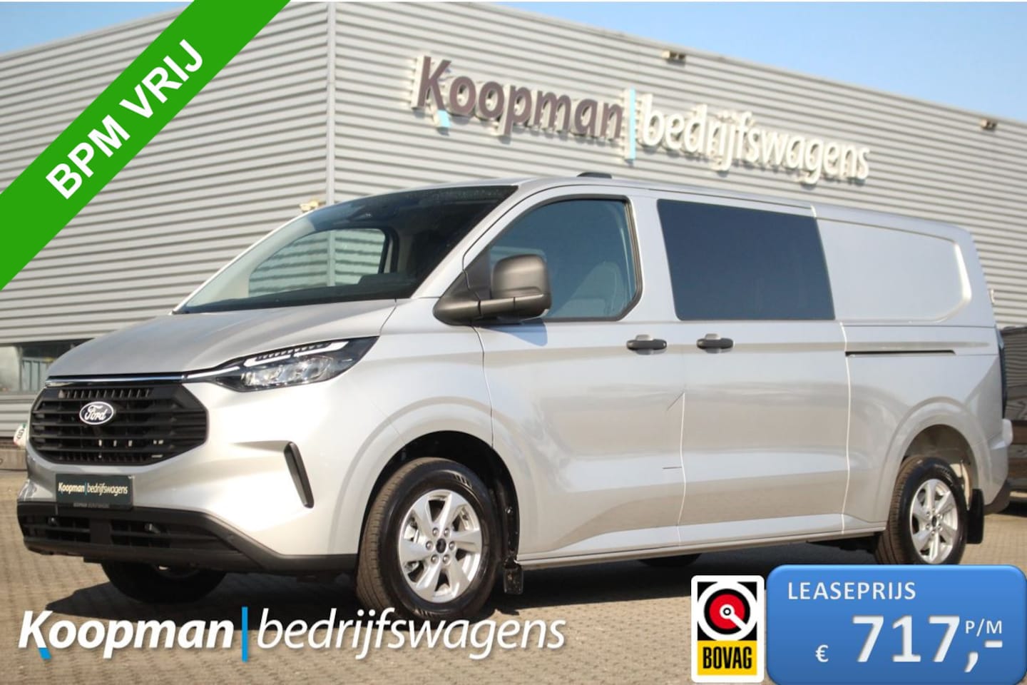 Ford Transit Custom - 320 2.0TDCI 136pk L2H1 Trend DC | L+R Zijdeur | Keyless | Carplay/Android | Lease 717,- p/ - AutoWereld.nl