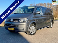 Volkswagen Transporter - 2.0 TDI L2H1 DC Trendline Leer 5Pers Automaat Airco Navi PDC Trekhaak NAP Goed Onderhouden