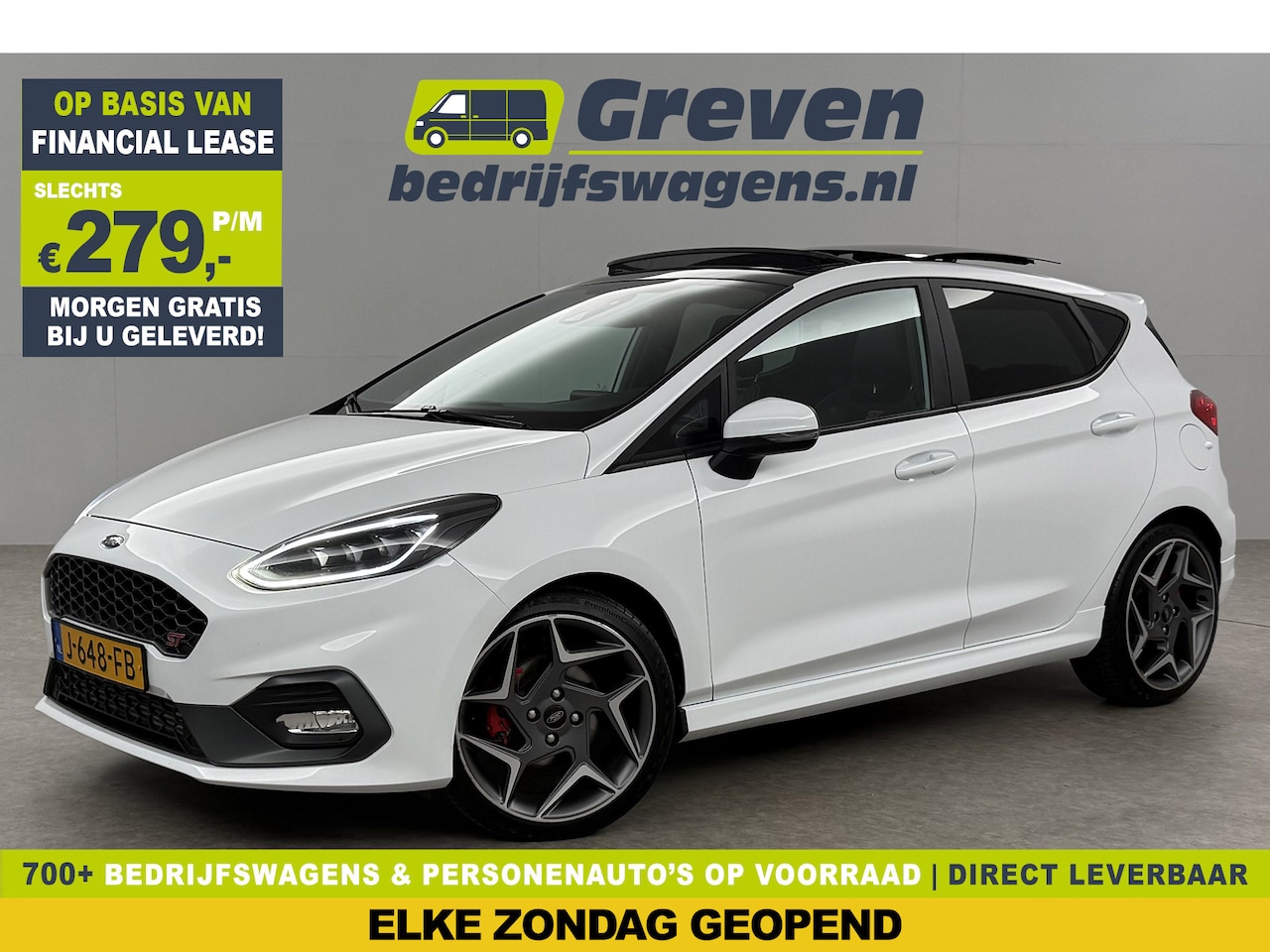 Ford Fiesta - 1.5 EcoBoost ST-3 200PK Pano LED b&o Audio Carplay Clima Cruise Navi PDC 18''LMV Stoel/Stu - AutoWereld.nl