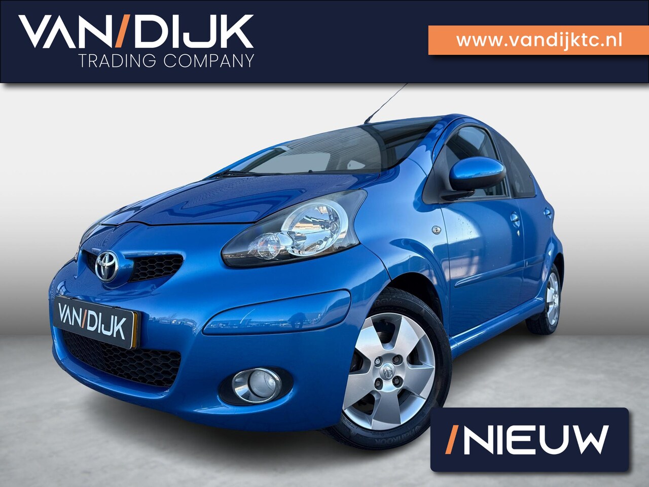 Toyota Aygo - 1.0-12V Dynamic Blue ✓Automaat ✓5-Deurs ✓Airco ✓Elektrisch Pakket ✓Bluetooth Telefoon ✓Par - AutoWereld.nl