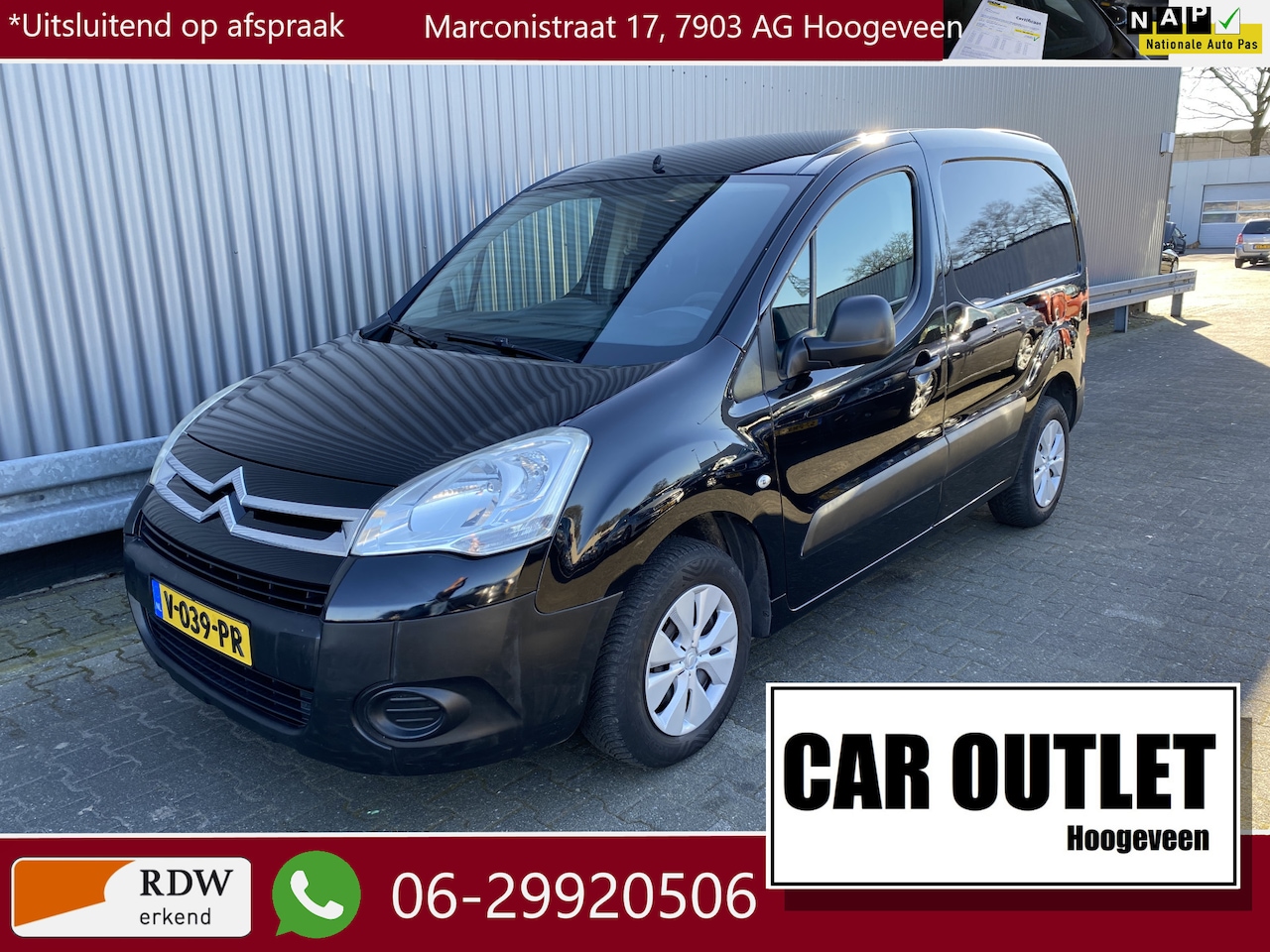 Citroën Berlingo - 1.6i 500 Club 140Dkm, 3 Persoons, Afgesloten Laadruimte & nw. APK – Inruil Mogelijk – - AutoWereld.nl