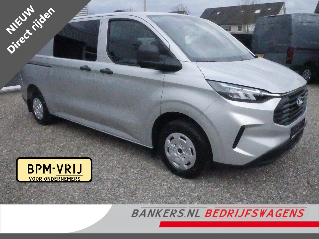 Ford Transit Custom - 2.0TDCI 150PK, L2H1, Dubbel Cabine, Airco, Nieuw direct uit voorraad leverbaar, Met 5 jaar - AutoWereld.nl