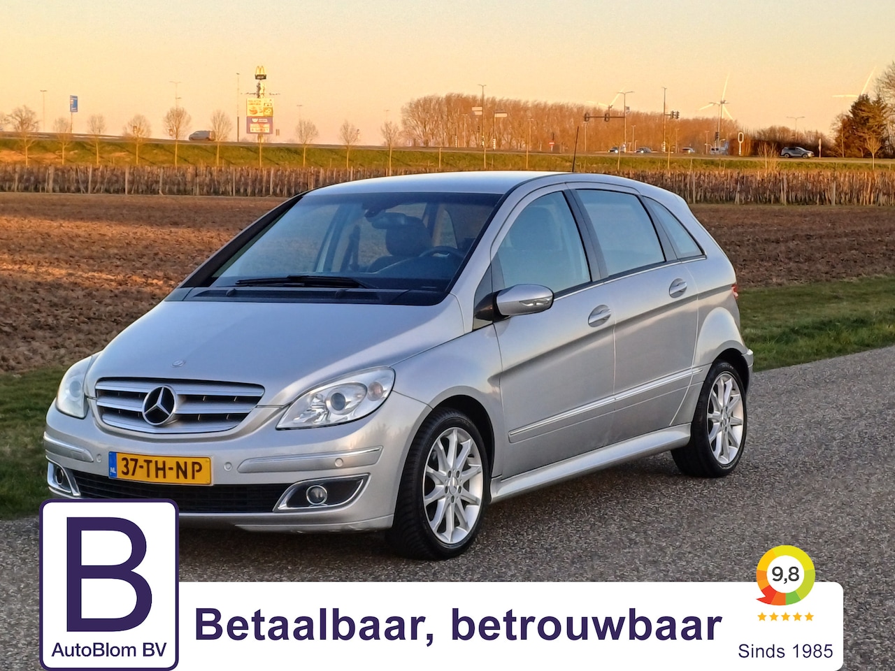 Mercedes-Benz B-klasse - 200 Turbo /Clima/Trekh./Hout/Parkh. v+a/17"/NL/Lage KM/ - AutoWereld.nl