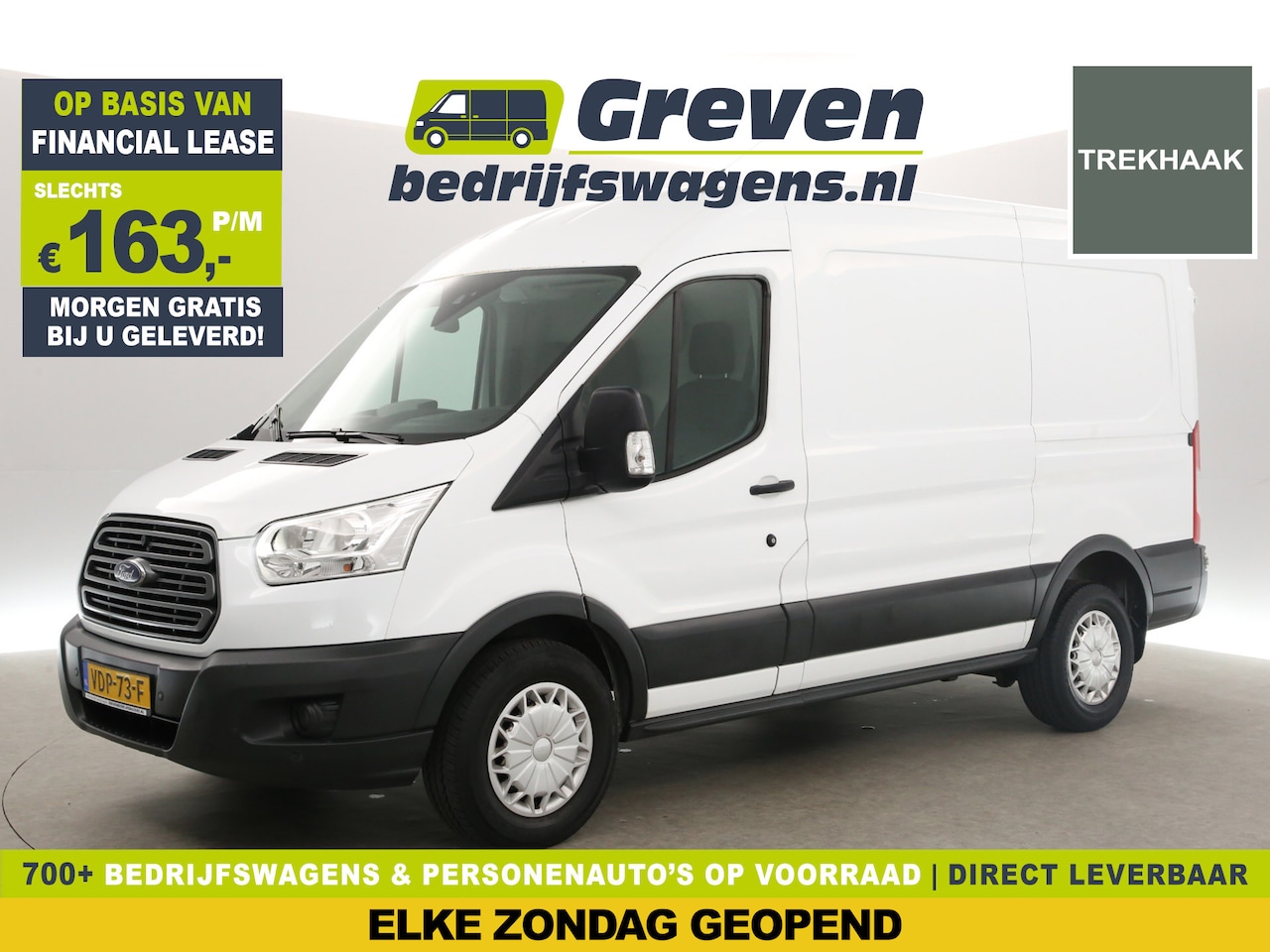 Ford Transit - 330 2.2 TDCI L2H2 Airco Cruise Trekhaak 3 Persoons Bluetooth Parkeersensoren - AutoWereld.nl