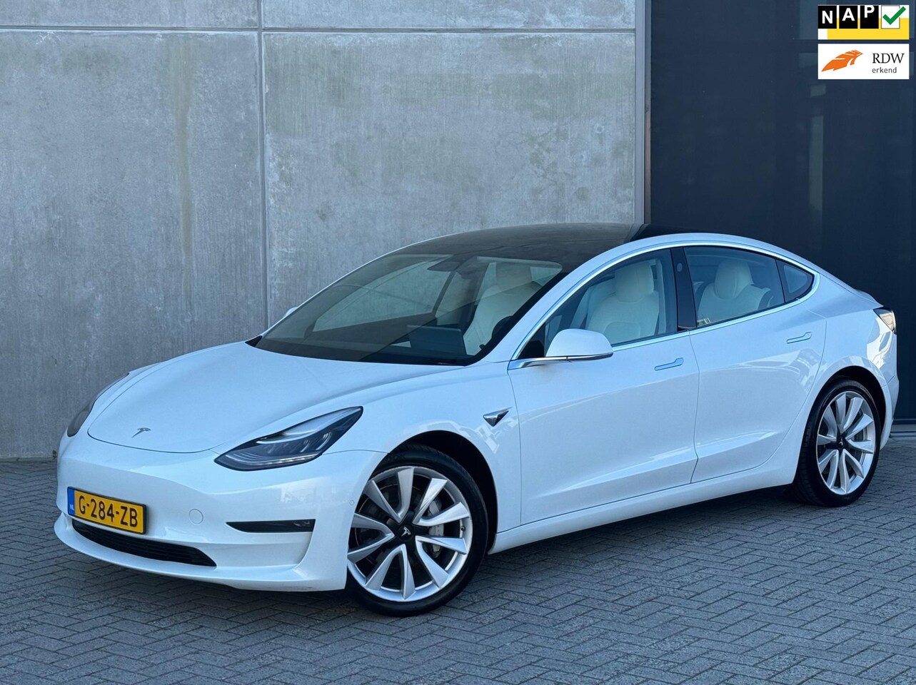 Tesla Model 3 - Long Range RWD Long Range AWD 75 kWh Wit TREKHAAK|WIT LEDER - AutoWereld.nl