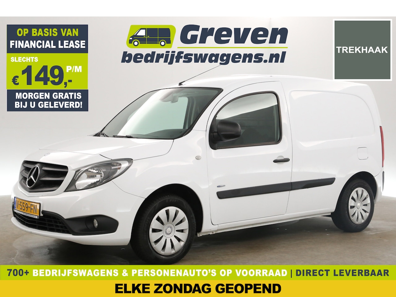 Mercedes-Benz Citan - 109 CDI BlueEFFICIENCY L1H1 Airco Trekhaak Parkeersensoren Radio Bluetooth Elektrpakket - AutoWereld.nl