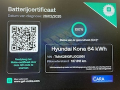 Hyundai Kona Electric - EV Comfort 64 KWH - Camera, SOH 100%