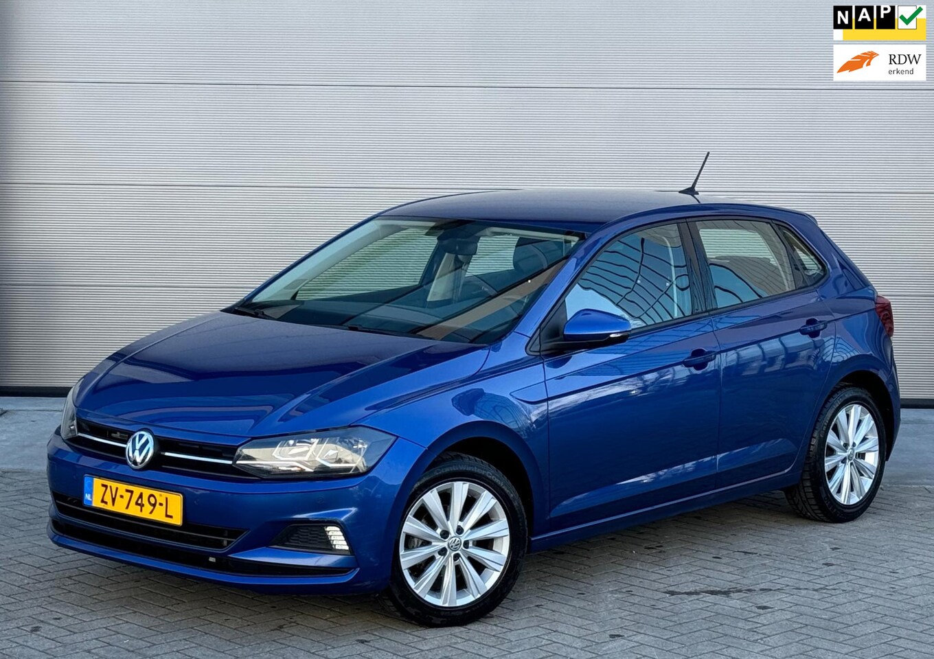 Volkswagen Polo - 1.0 TSI DSG Highline 2019 Blauw CARPLAY|NAP - AutoWereld.nl