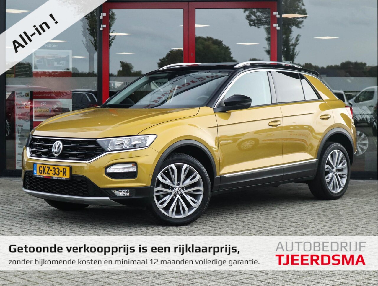 Volkswagen T-Roc - 1.0 TSI Style Navi/Clima/Panodak/Adapt.Cruise/PDC/Trekhaak - AutoWereld.nl