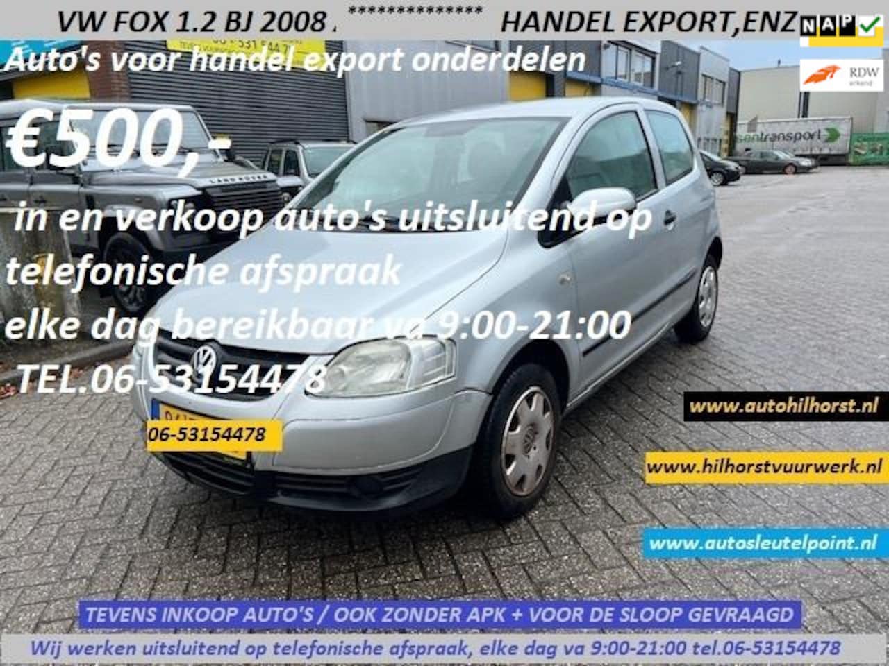 Volkswagen Fox - 1.2 Trendline Handel export onderdelen !! - AutoWereld.nl