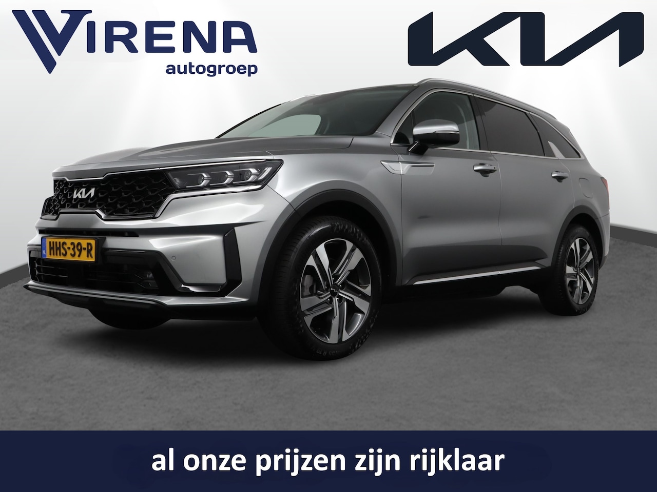 Kia Sorento - 1.6 T-GDI Plug-in Hybrid 4WD DynamicLine 7p. - Stoel-/stuurverwarming - Trekhaak -  Naviga - AutoWereld.nl