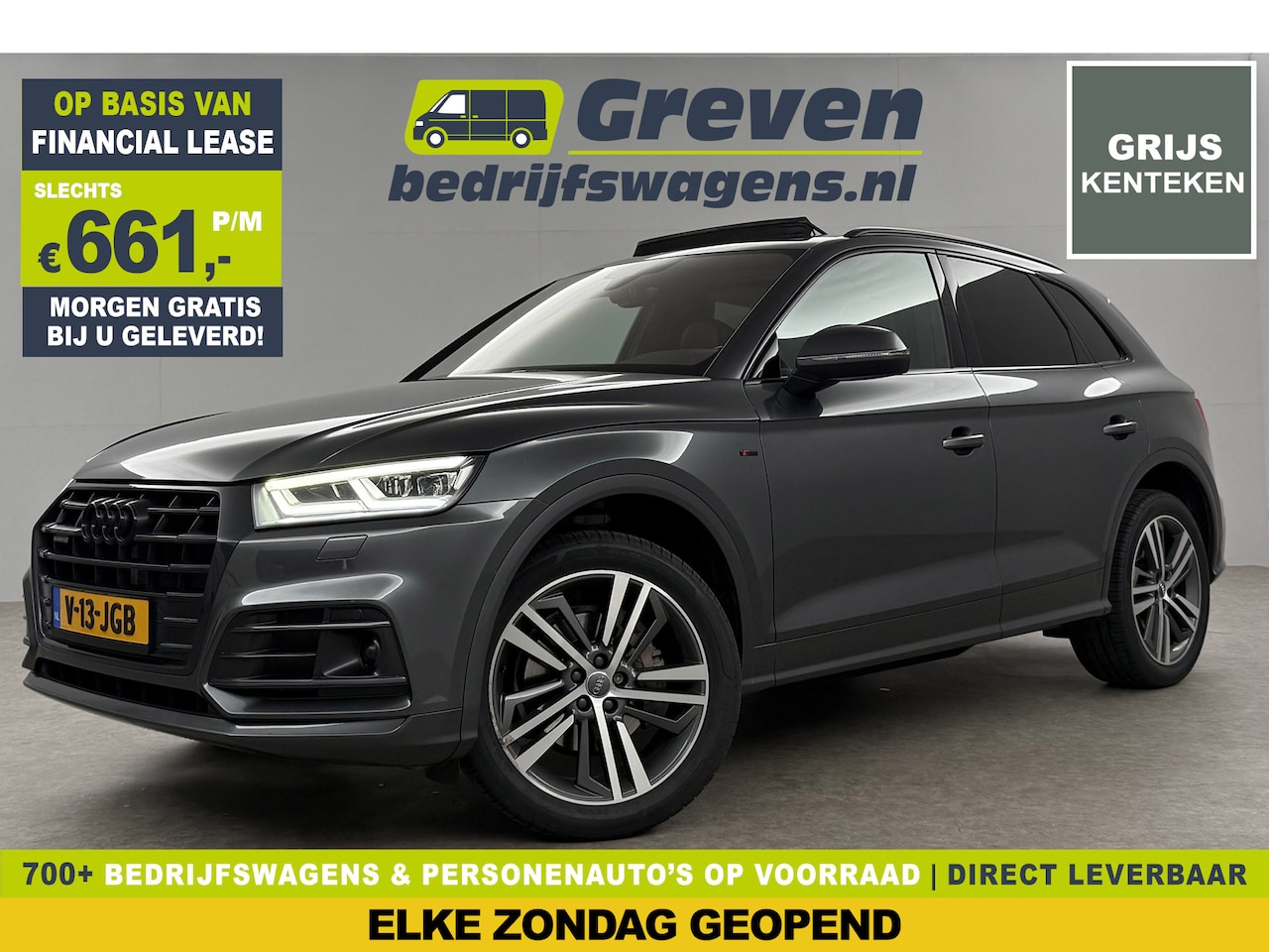 Audi Q5 - 2.0 TDI 191PK S-line Quattro | Grijs Kenteken | VAN | 191PK Automaat Pano Clima Carplay Ba - AutoWereld.nl