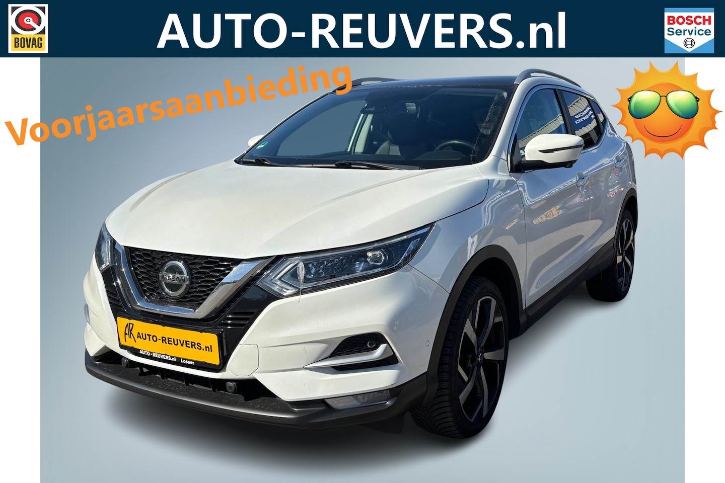 Nissan Qashqai - 1.3 DIG-T Tekna / Pano / LED / ACC / CarPlay / Trekh. / Cam - AutoWereld.nl