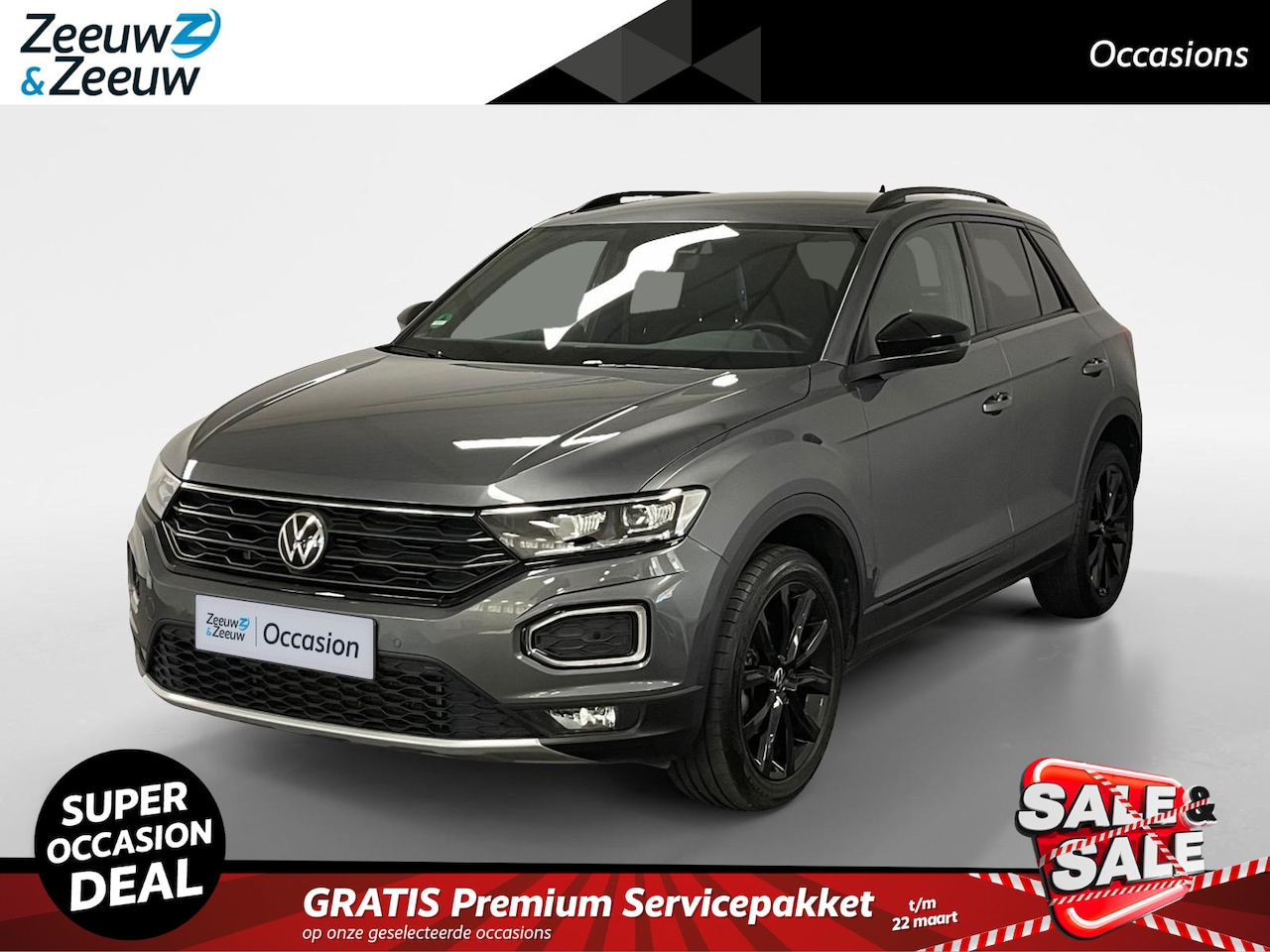 Volkswagen T-Roc - 1.5 TSI Sport AUTOMAAT DSG Led Virtual display Navi Airco camera parkeersensoren cruise co - AutoWereld.nl