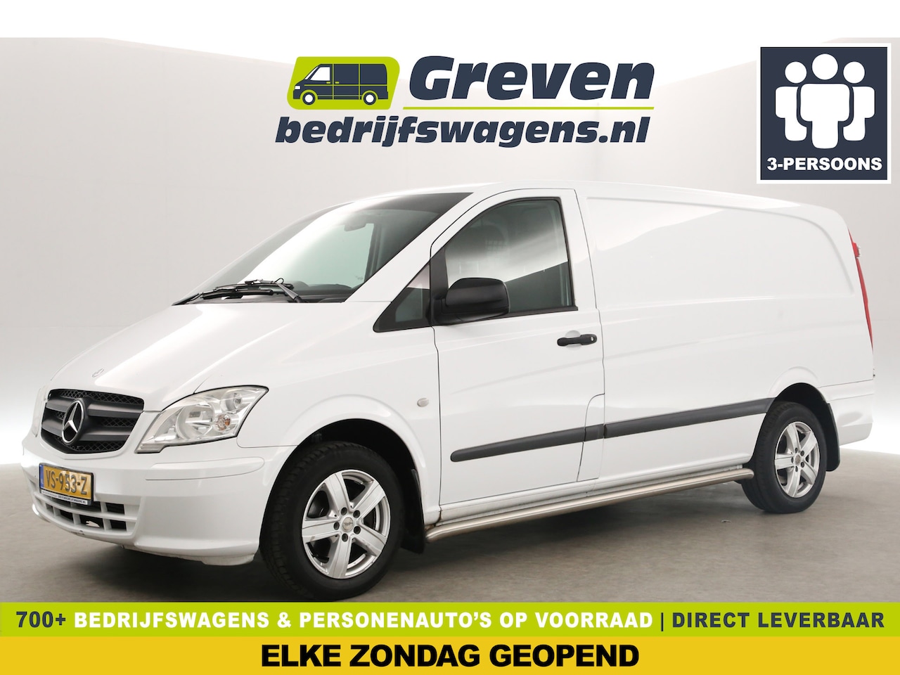 Mercedes-Benz Vito - 116 CDI 320 Lang 164PK |  Nieuwe APK | Automaat Trekhaak Navi 16"LMV 3 Persoons Sidebars - AutoWereld.nl