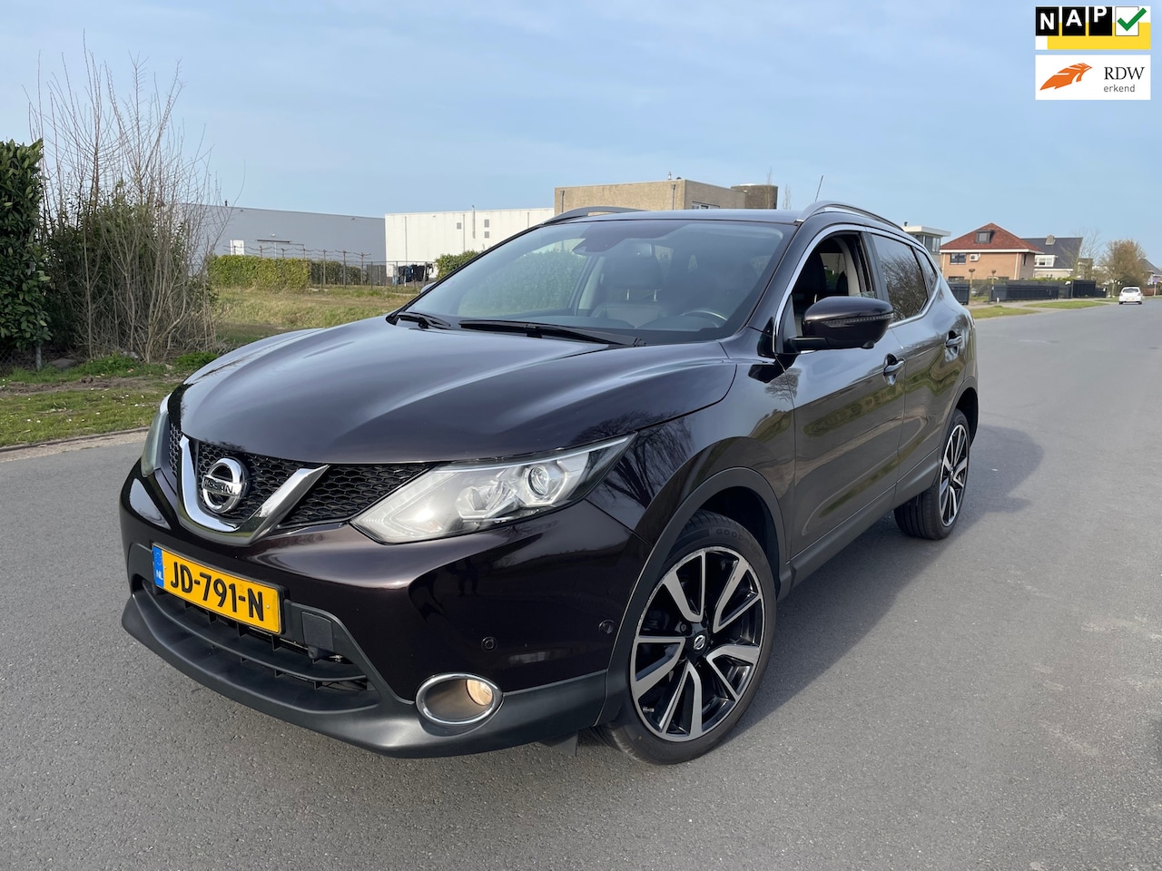 Nissan Qashqai - 1.2 Tekna CLIMA/NAVI/PANO/LEER/AUTOMAAT/XENON - AutoWereld.nl