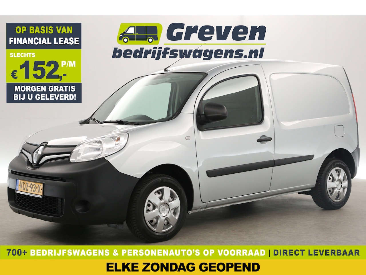 Renault Kangoo - 1.5 Blue dCi L1H1 Airco Cruise Navigatie Parkeersensoren Elektrpakket Schuifdeur - AutoWereld.nl