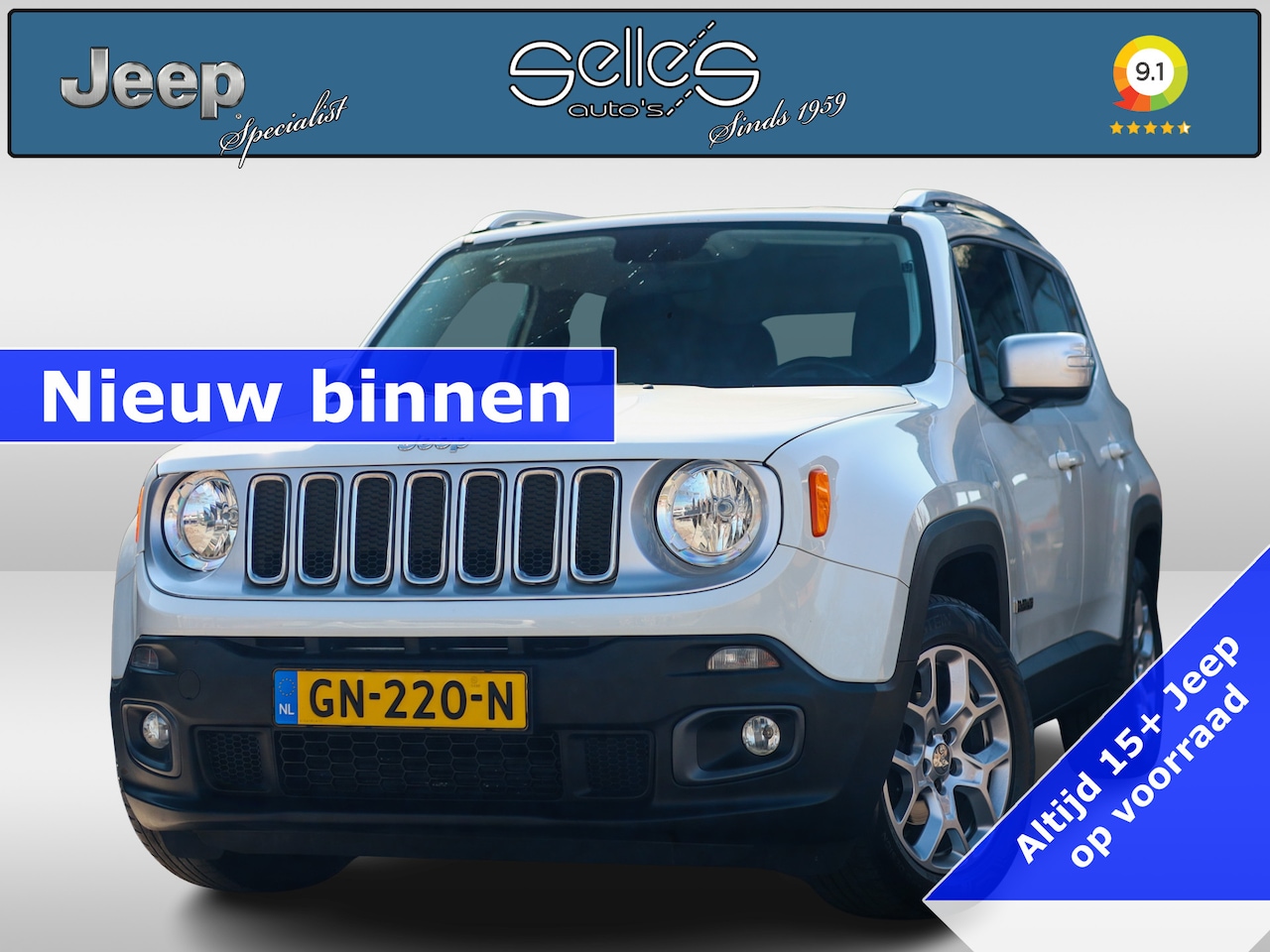 Jeep Renegade - 1.4 MultiAir Longitude Trekhaak | Navigatie | Bluetooth - AutoWereld.nl