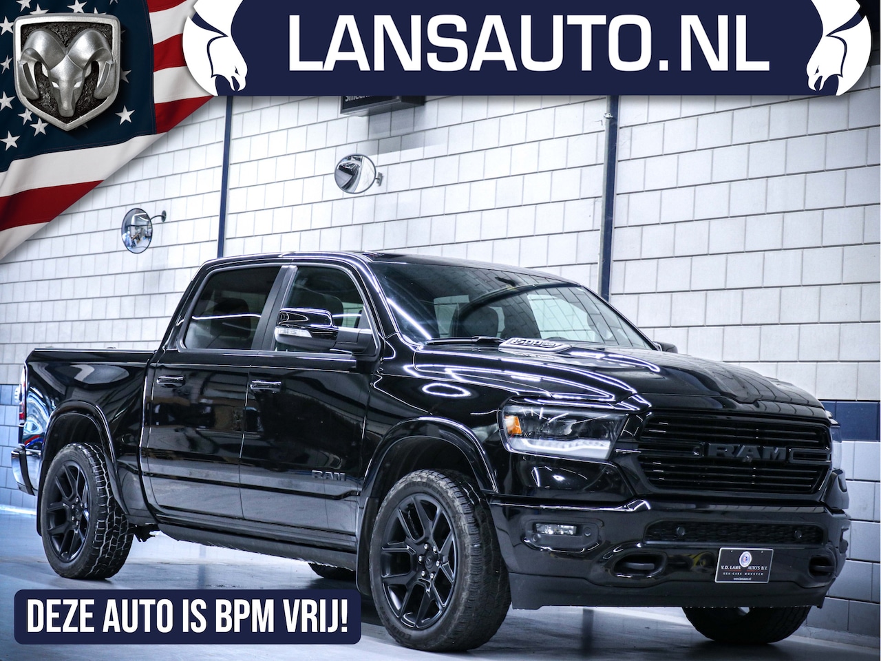 Dodge Ram 1500 - Laramie Night | Marge (BTW-vrij!) | 5.7 V8 4x4 Crew Cab Laramie - AutoWereld.nl