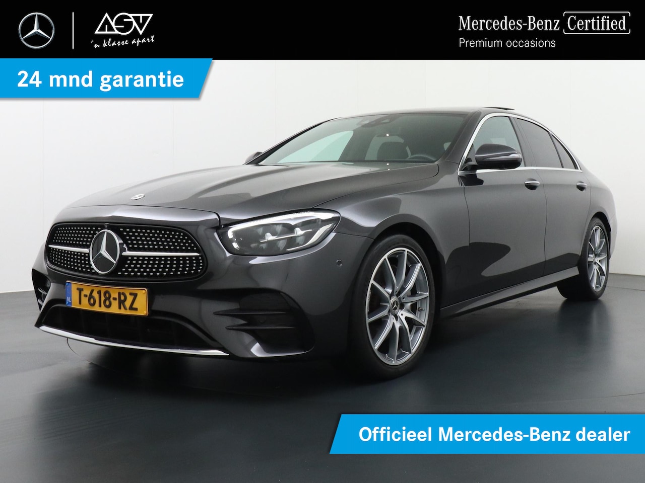 Mercedes-Benz E-klasse - 200 AMG Line Panoramadak, stoelen met memory, Burmester Surround - AutoWereld.nl