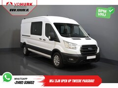 Ford Transit - 2.0 TDCI 130 pk L3H2 DC Dubbel Cabine 7 Pers./ Riem V.V./ Adapt. Cruise/ CarPlay/ PDC/ Nav