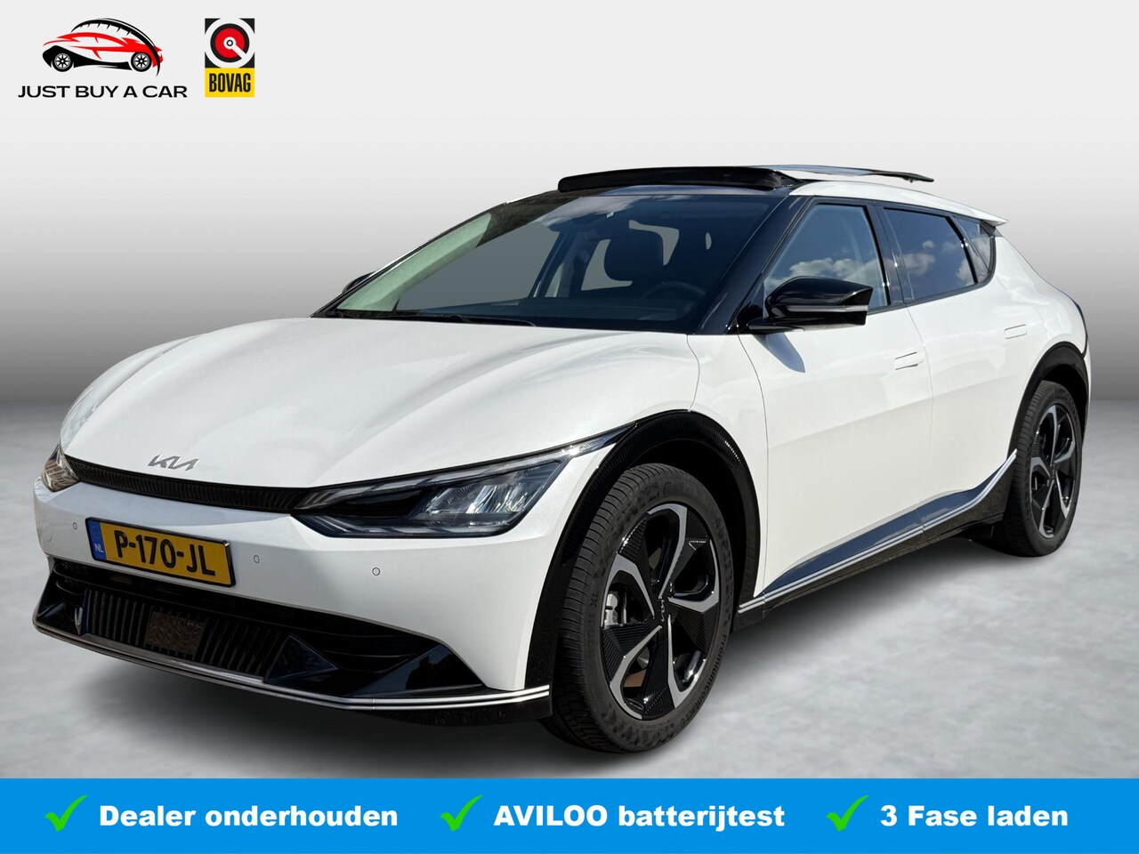 Kia EV6 - Plus Advanced 77.4 kWh 528 KM / Panorama dak / 3 Fase / Warmtepomp / Stoel verwarming en v - AutoWereld.nl