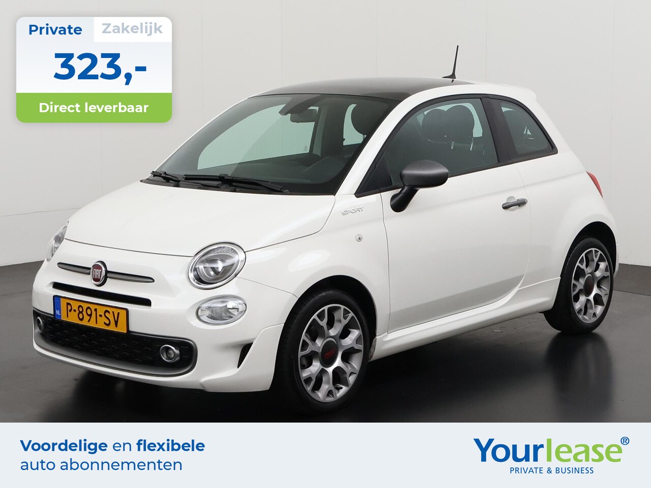 Fiat 500 - 1.0 Hybrid Sport | All-in 323,- Private Lease | Zondag Open! - AutoWereld.nl